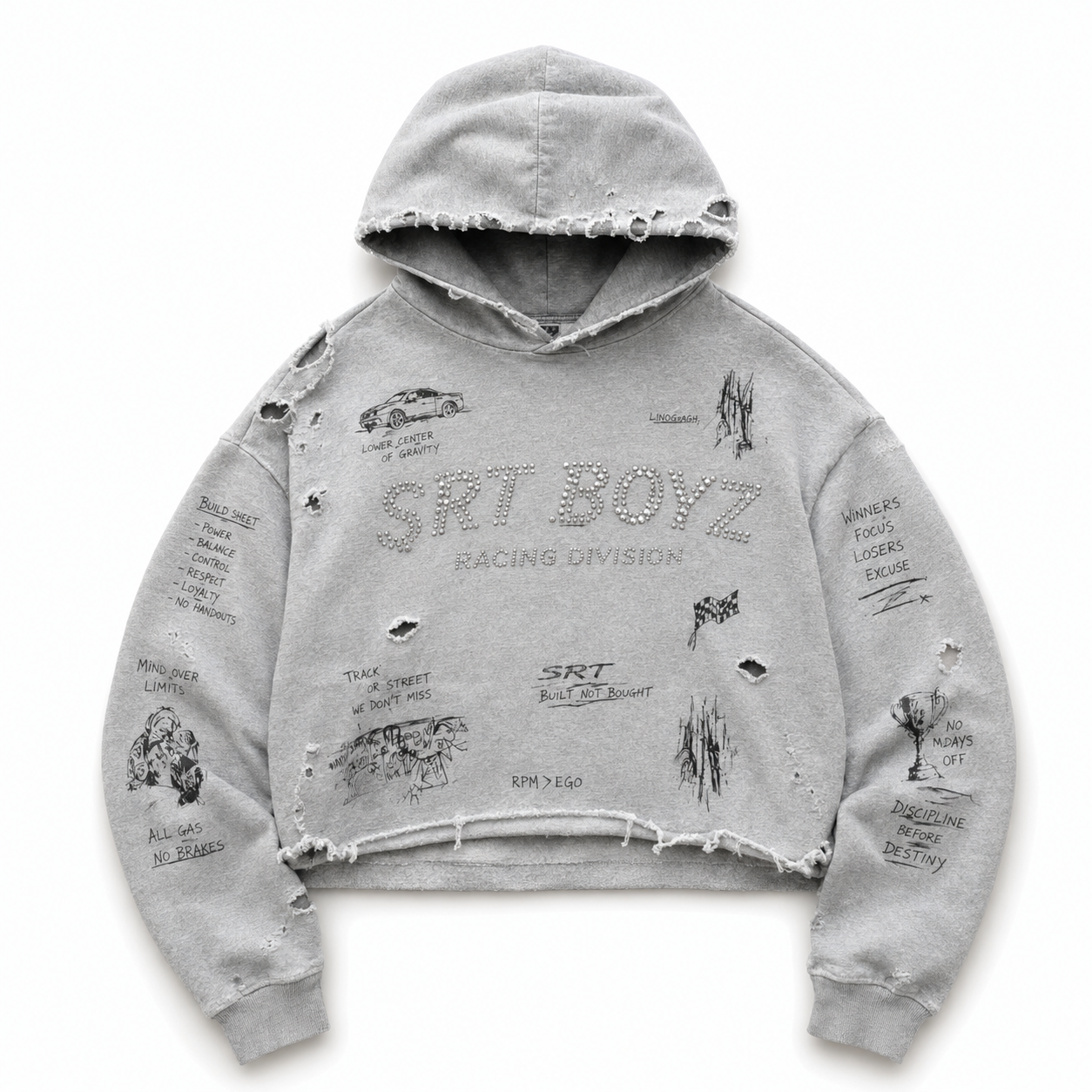 SRT BOYZ RACING DIVISION DISTRESSED HOODIE